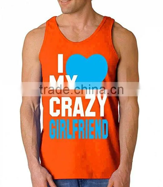 Custom Cotton Blend Mens Womens Silk Screen Printing Tank Top photo-3
