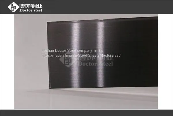 304 Light Unfingre Print Stainless Steel Sheet,HL Black Titanium Stainless Steel Plate photo-2