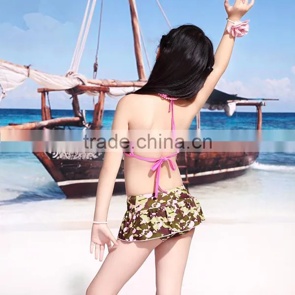 S13736A 2016 Kid Swimwear Girl's 2 Pcs Bikini Swimsuits photo-2