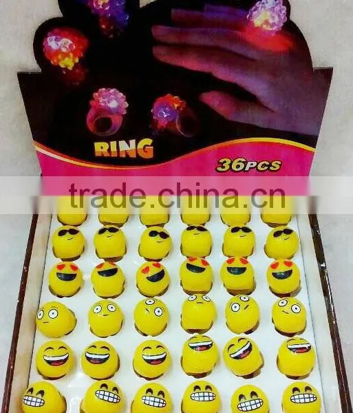 LED Flashing Ring TPR Soft Rings Emoji Rings photo-2
