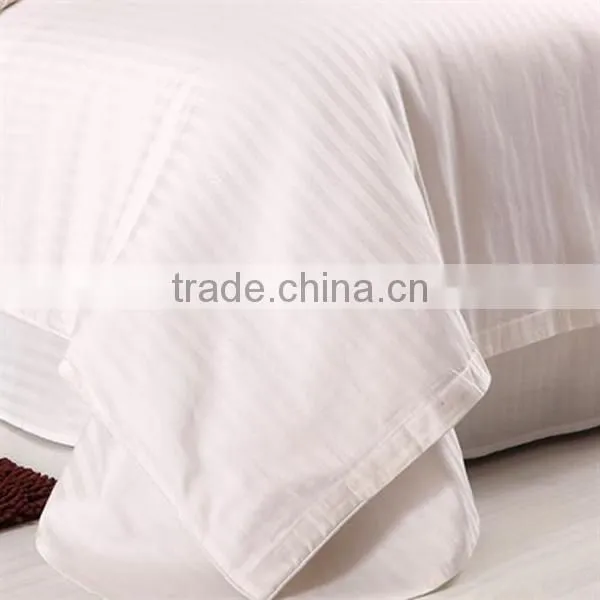 Satin Stripe Fabric, White Hotel Bed Set/bed Linen photo-3