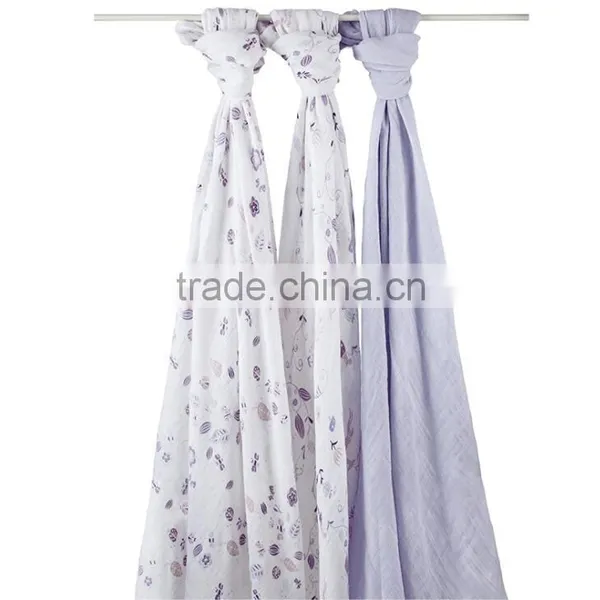 Super Soft 47''x47'' ,100% Cotton Premium Muslin Baby Swaddle Balnket Organic photo-2