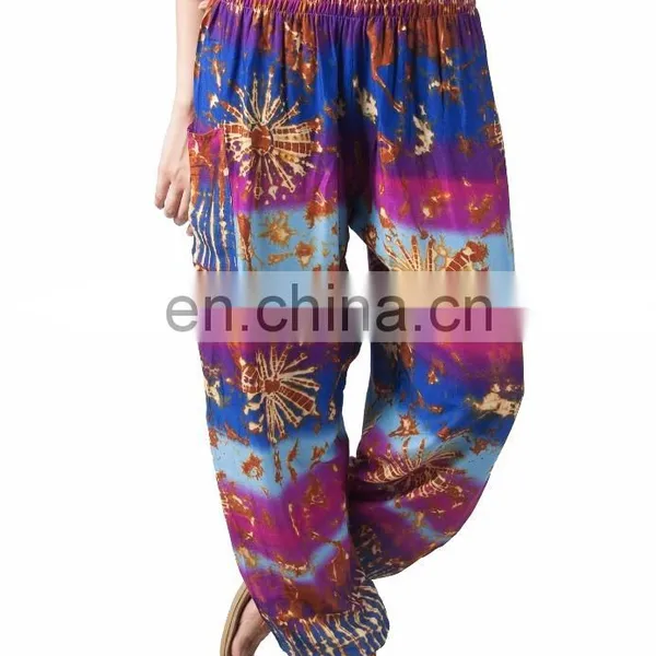 Tie Dye Women's Harem Pants Boho Baggy Genie Yoga Aladdin Trousers Pants photo-3