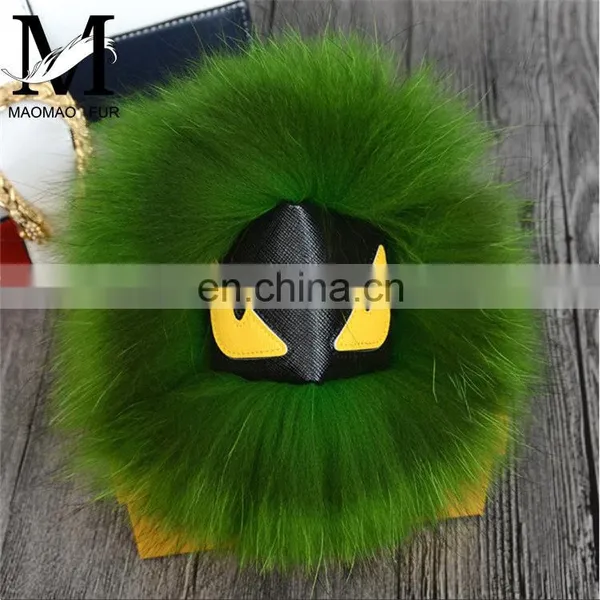 2015 High Quality Raccoon Fur Keychain for Bag Charm Monster Keychain photo-5