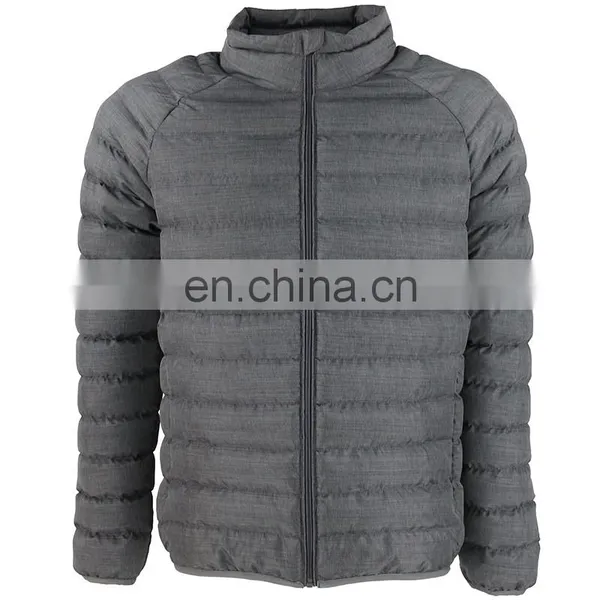 Men's OEM High Quality Soft Shell Padded Jacket , Grey Color Winter Jacket With Padding .