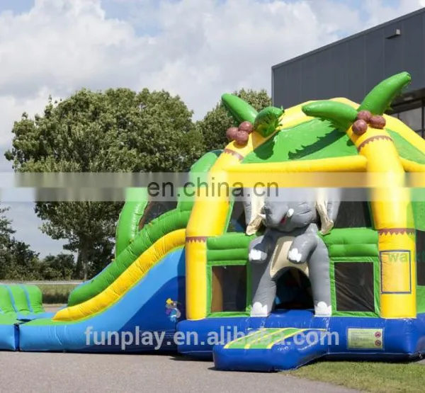 HI Promotion!! Elephant Inflatable Bouncer With Water Slide, Kids Slide Bouncer Pool photo-2