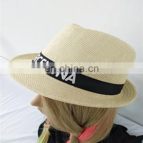 Straw Weaving Fedora Hat Ribbon & Rope photo-3