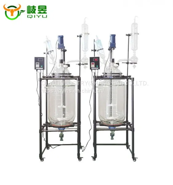 Lab Scale Pyrolysis Reactor Jacketed Glass Reactor