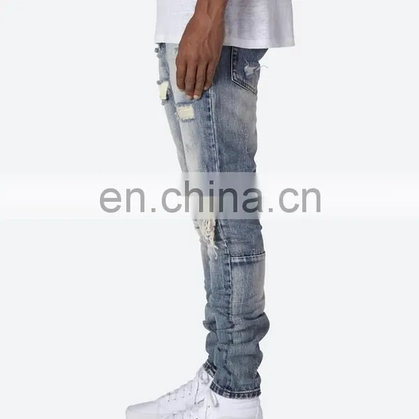 DiZNEW Custom 100% Cotton Jeans Trousers Men's Jeans Pants Crush Jeans photo-5