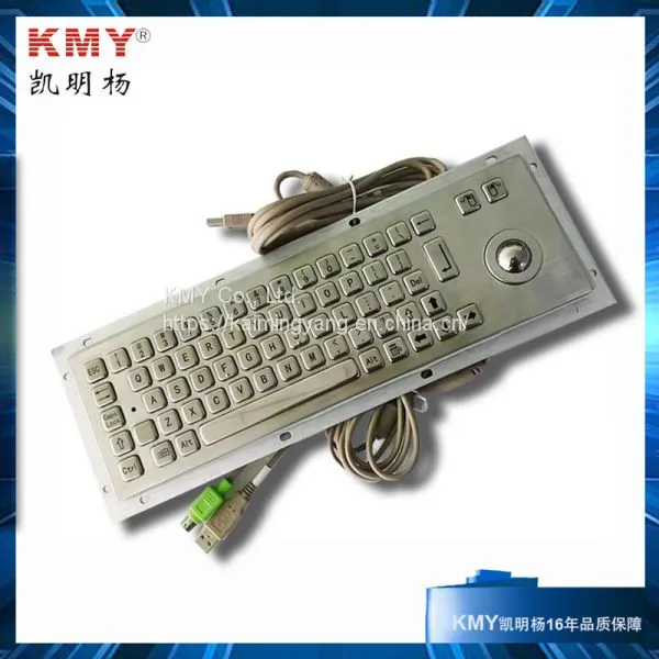 Vandal Kiosk Metal Keyboard With Trackball (KMY299D) photo-4