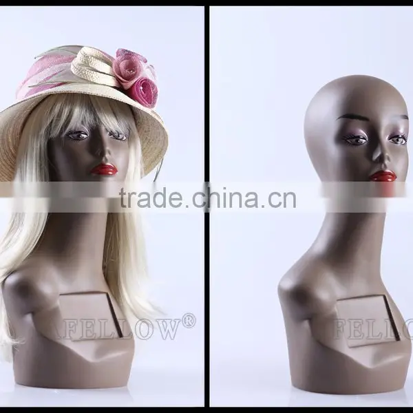 Plastic Head Mannequin African Black Head Mannequin Wig Model Head H1044 photo-2