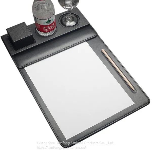 Meeting Clipboard Legal Size Leather Documents Notepad Holder With Pen Holder photo-2