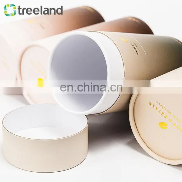 100% Recycled Printed Luxury Kraft Paper Tube Packaging Roasted Coffee Cardboard Tube photo-3