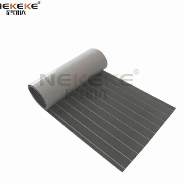 NEKEKE 6mm Dark Gray + White Lines Boat Yacht Marine EVA Deck Foam Sheet Composite Outdoor Decking photo-2