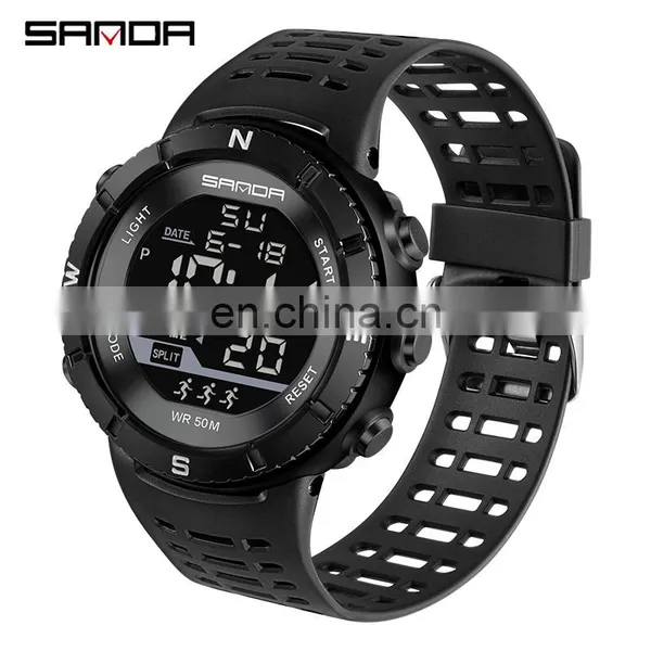 SANDA 286 High Quality Led Display Boys Wristwatch Luminous Chronograph Waterproof Sport Watch Digital Men photo-2