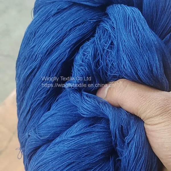 13oz Natural Indigo Dyed Warp Weft White Salvage Denim Fabric W621070-1 photo-4