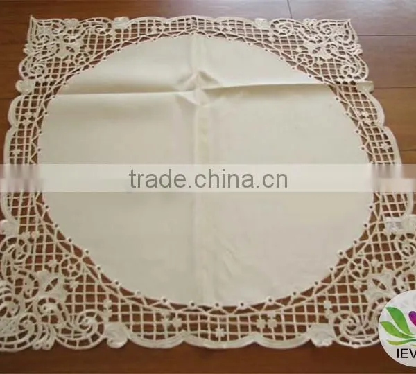 Best Quality Cotton Tablecloth Hand Made Tablecloth Eyelet Embroidery Design Tablecloth Restaurant Tablecloth photo-6