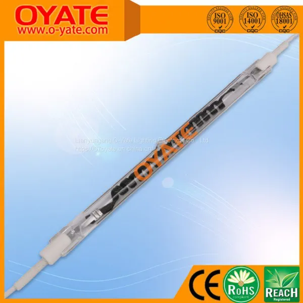 600mm 1200w Carbon Fiber Infrared Heat Lamp for Industrial Heating Clear Infrared Single Tube Lamps photo-2