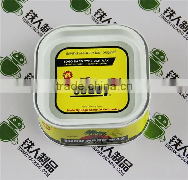 square plug-in car wax metal packaging