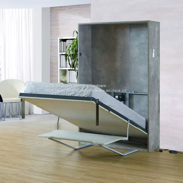 Electrical Solid Wood Multifunction Foldable Bed With Desk Bedroom Furniture