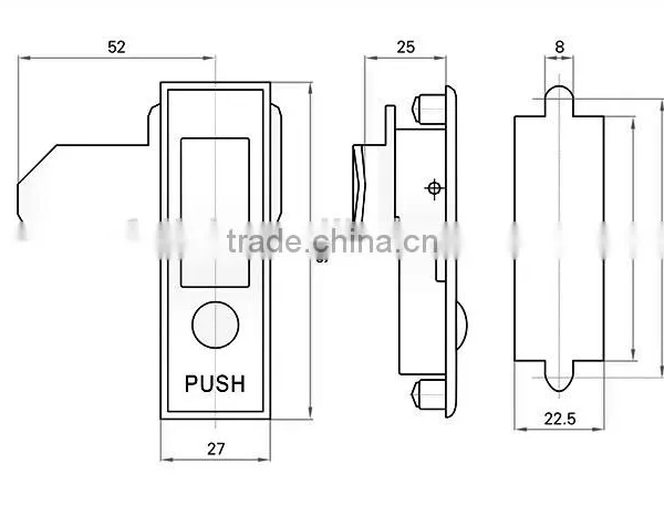 CE RoHS 2015 FEILEI MS603-2 Zinc Alloy High Quality Metal Industrial Push Bottom Plane Latch Cam Lock photo-5
