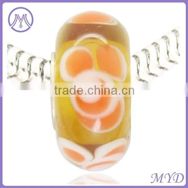 Yellow Blue Dots Fits Lampwork Glass Beads With Silver Core photo-4