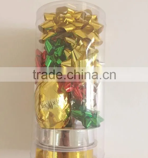 Chrstimas Decoration Ribbon Bow / Curly Bow / Wrapping Ribbon / Gift Tag Box Set With Stickers photo-3