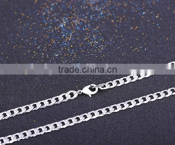 Simple Design Fashion Jewelry Rhodium Plated Cheap Short Chain Necklace photo-6