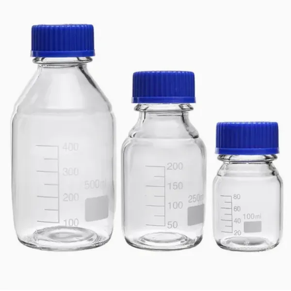 Laboratory Glass Borosilicate Reagent Bottle 100ml-20000ml Glass Bottle With Blue Screw Cap photo-4