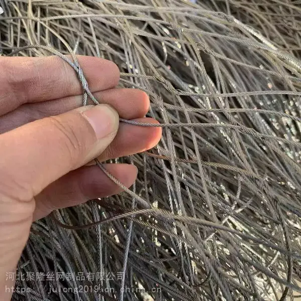 Customized 20mm 30mm 40mm Flexible Ferrule Type Stainless Steel Wire Rope Zoo Animal Mesh Aviary Netting photo-3