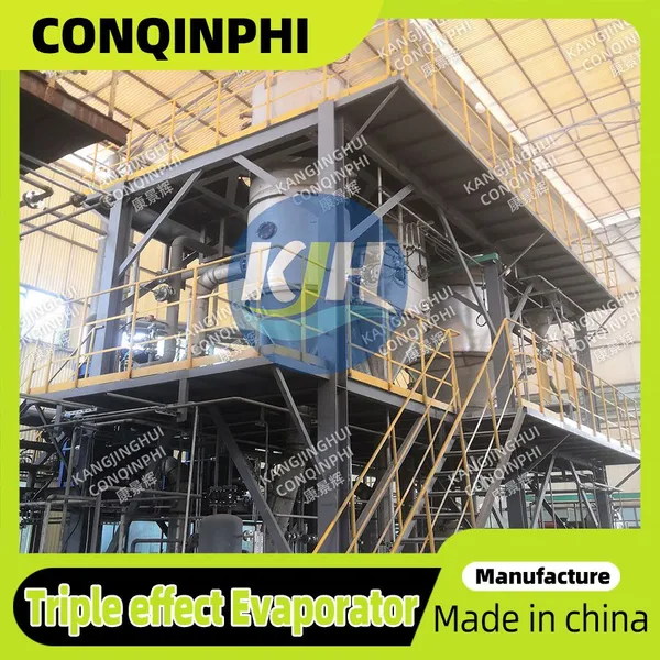 Triple-effect Countercurrent Evaporator With CIP System, 304SS, PLC, 0.5-1 Ton/Hour, Standard Compliant photo-5