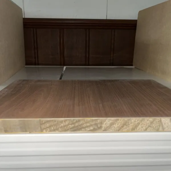 E0 Grade PET Light Straight Walnut Grain Veneer Multilayer Plywood, Paint-Free Decor Panel for Whole House Customization photo-2