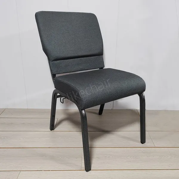 Durable High Quality Steel Frame Comfortable Padded Commercial Modern Church Chairs Metal photo-4