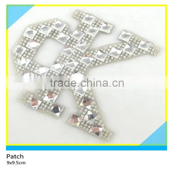 Hotfix Rhienstone Star Design Patch Clear Crystal Rhienstone Applique 7X7cm photo-6