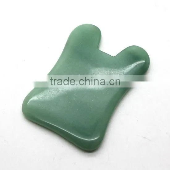 Wholesale Thickening Type Scraping Natural Green Jade Stone for Health photo-3