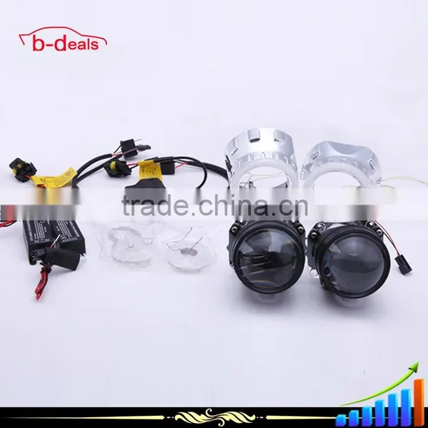 2.5 Inch H1/H7/H4/9005/9006 bi Xenon Projector Lens With 80mm Angel Eyes photo-6