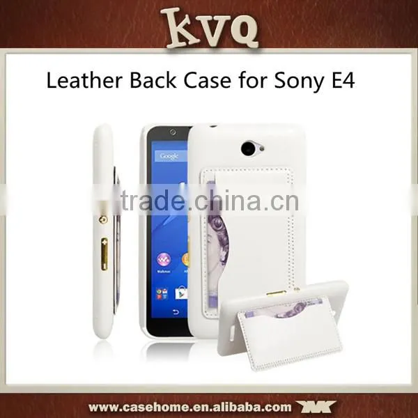 Dark Blue Back Leather Case For Sony Xperia E4 photo-3