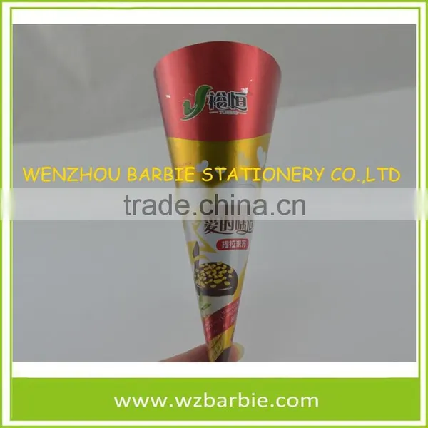Paper Cone Sleeves With Aluminum Foil Coat For Ice Cream photo-2