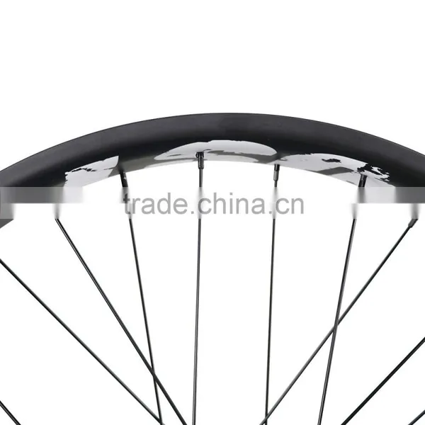 2016 China 26ER Thru Axle 90mm Clincher Tubeless Ready Carbon Fat Bike Wheels photo-4