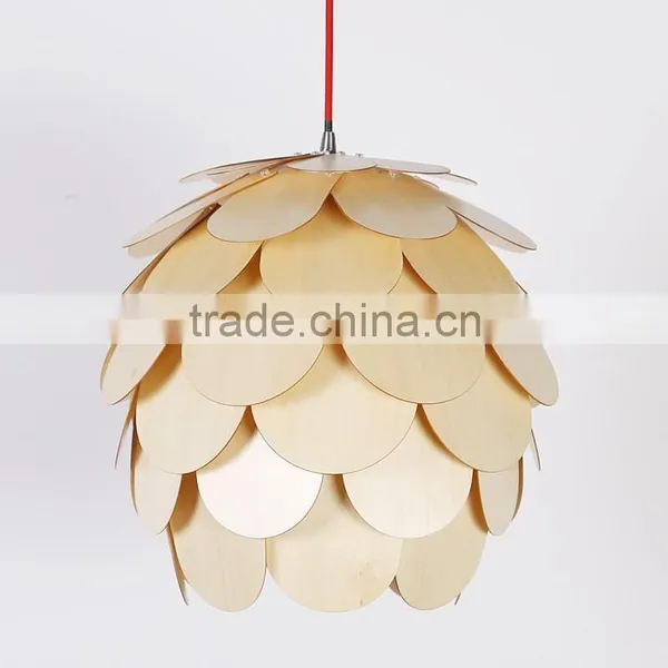 Hot Sell Modern Natural Wooden Decoration Pendant Lighting Wooden JK-8005B-32 LED Pendant Light photo-6