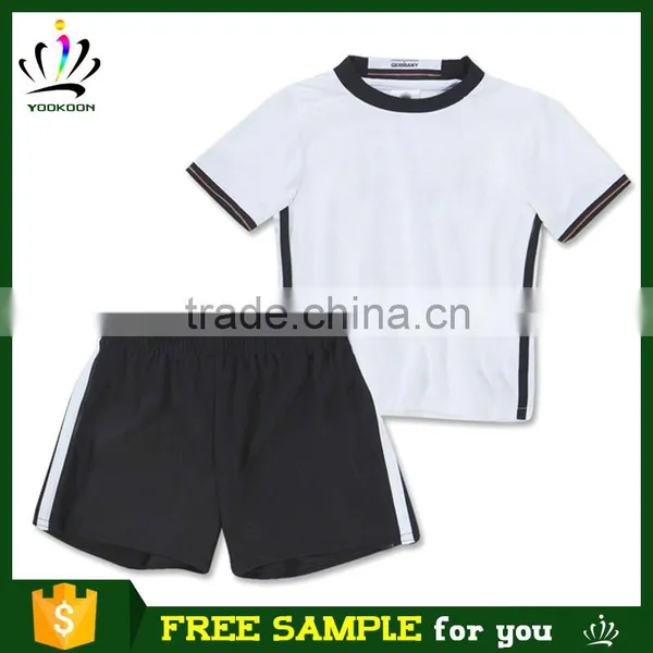New Arrivel Factory Price Soccer Jersey for Children Wholesale Kids Sportswear Plain Thai Quality Germany Kids Football Jersey