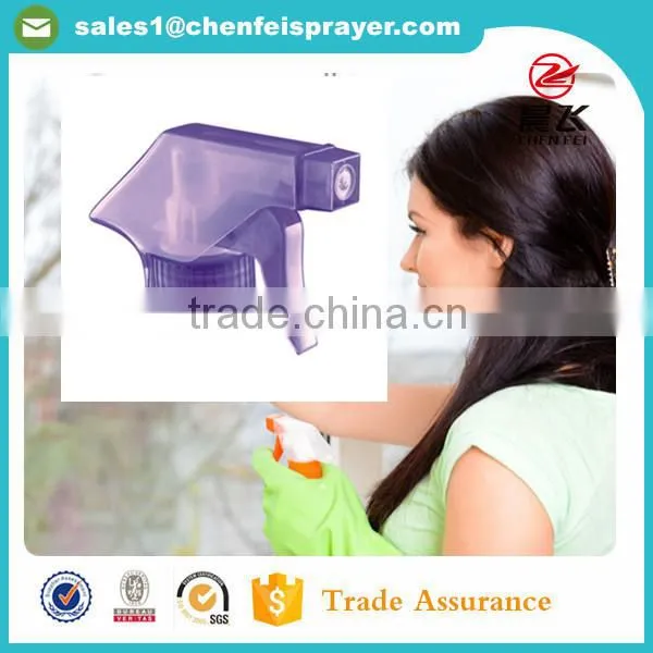 Custom Purple Color Dischange Rate 1.2/ml Plastic Trigger Sprayer With 304# Spring