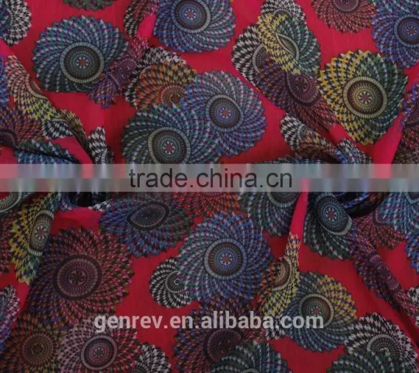 Polyester Fabric Printing Flower Printed Chiffon Fabric Digital Fabric Printing Factory Direct Sale photo-5