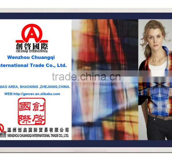 Polychromatic Digital Printting Jesrey Knit Spandex Fabrics for Lady's Clothing