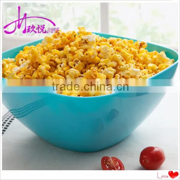 Deep and Round Plastic Salad Bowl Fruit Vegetable Popcorn Dish photo-3