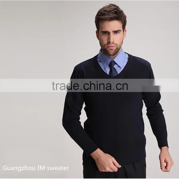 High Quality Mens Winter Knitted Black Sweater Work Wear Security Guard Uniform photo-6