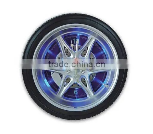 14'' LED Car Tire Clock Supplier From China photo-2