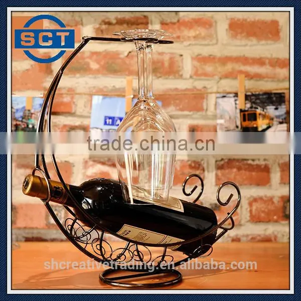 Pirate Ship Shaped Red Wine Bottle Holder Wine Rack photo-4