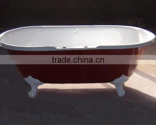 Classical Clawfoot Bath With Colored Paint