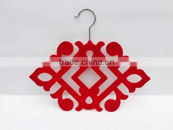 Plastic Scarf Hanger With Flocking Surface, Accept Custom photo-2